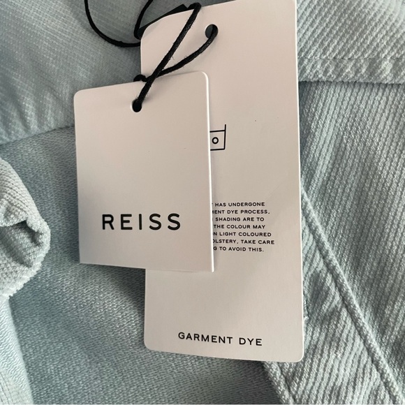 NEW REISS Blue Cialini Twill Cord Twin Pocket Overshirt Size Small 26802 - Picture 9 of 11